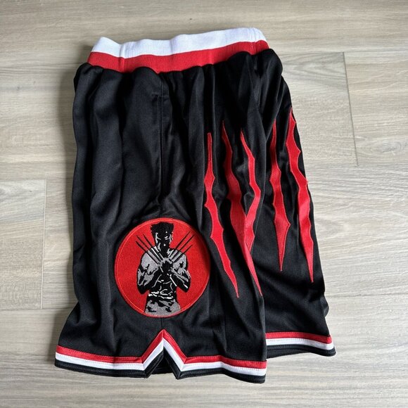 RETRO Mperial Sportswear Wolverine Black & Red YOUTH Basketball Shorts L - Picture 4 of 10